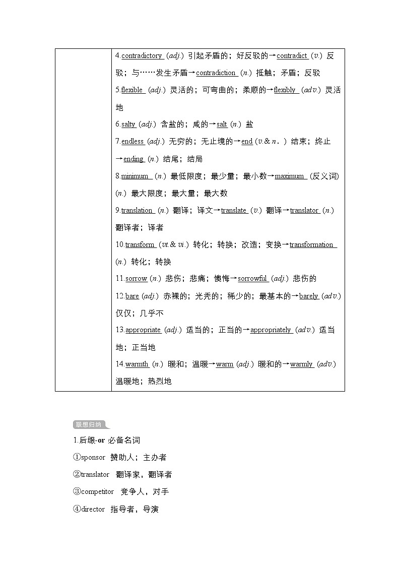 2021高三统考人教英语一轮（经典版）学案：第一部分Book6Unit2Poems02