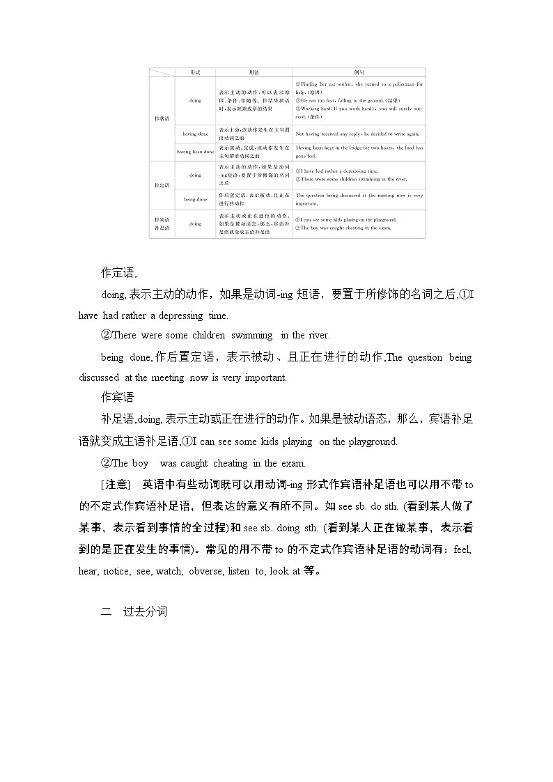 2021高三统考北师大版英语一轮（经典版）学案：第二编专题二非谓语动词03