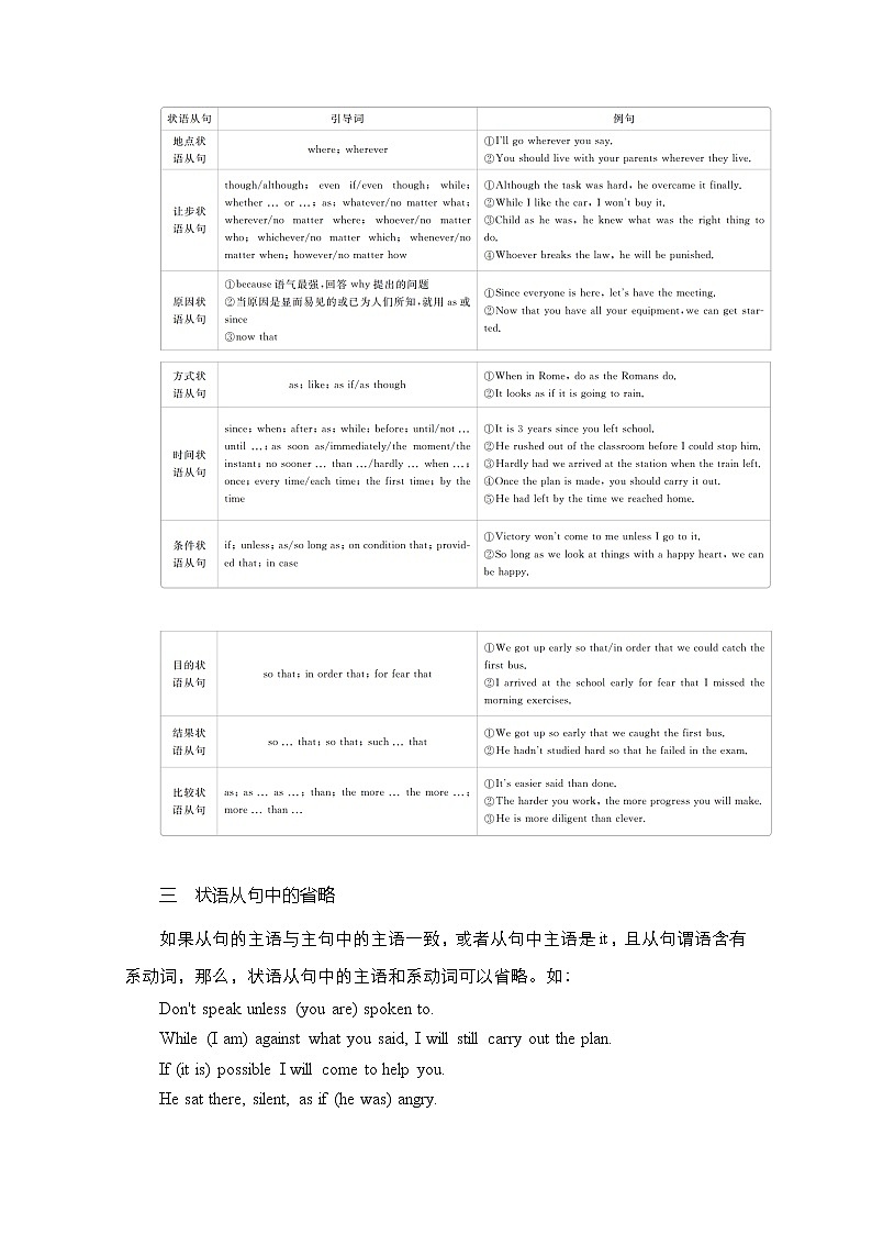 2021高三全国统考英语（话题版）一轮学案：第2编专题五连词和状语从句03