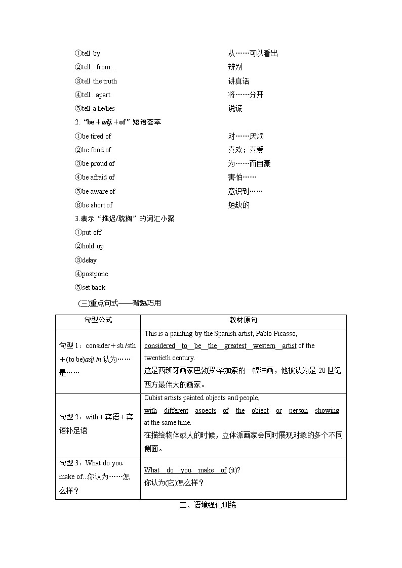 2021版新高考地区高考英语（外研通用版）一轮复习学案：必修24Module4　FineArts03