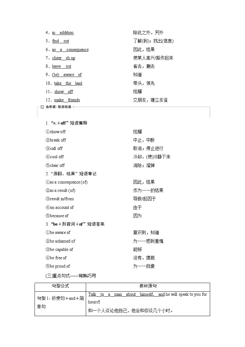 2021版新高考地区高考英语（外研通用版）一轮复习学案：选修61Module1　SmallTalk03