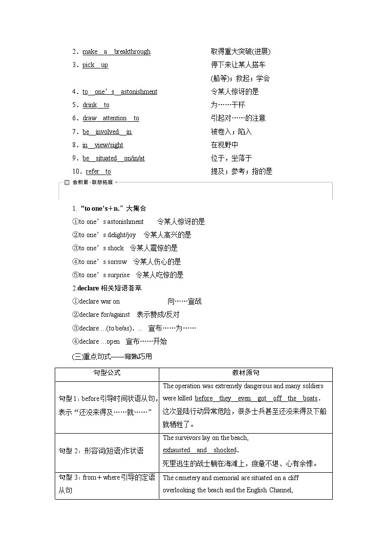 2021版新高考地区高考英语（外研通用版）一轮复习学案：选修66Module6　WarandPeace03