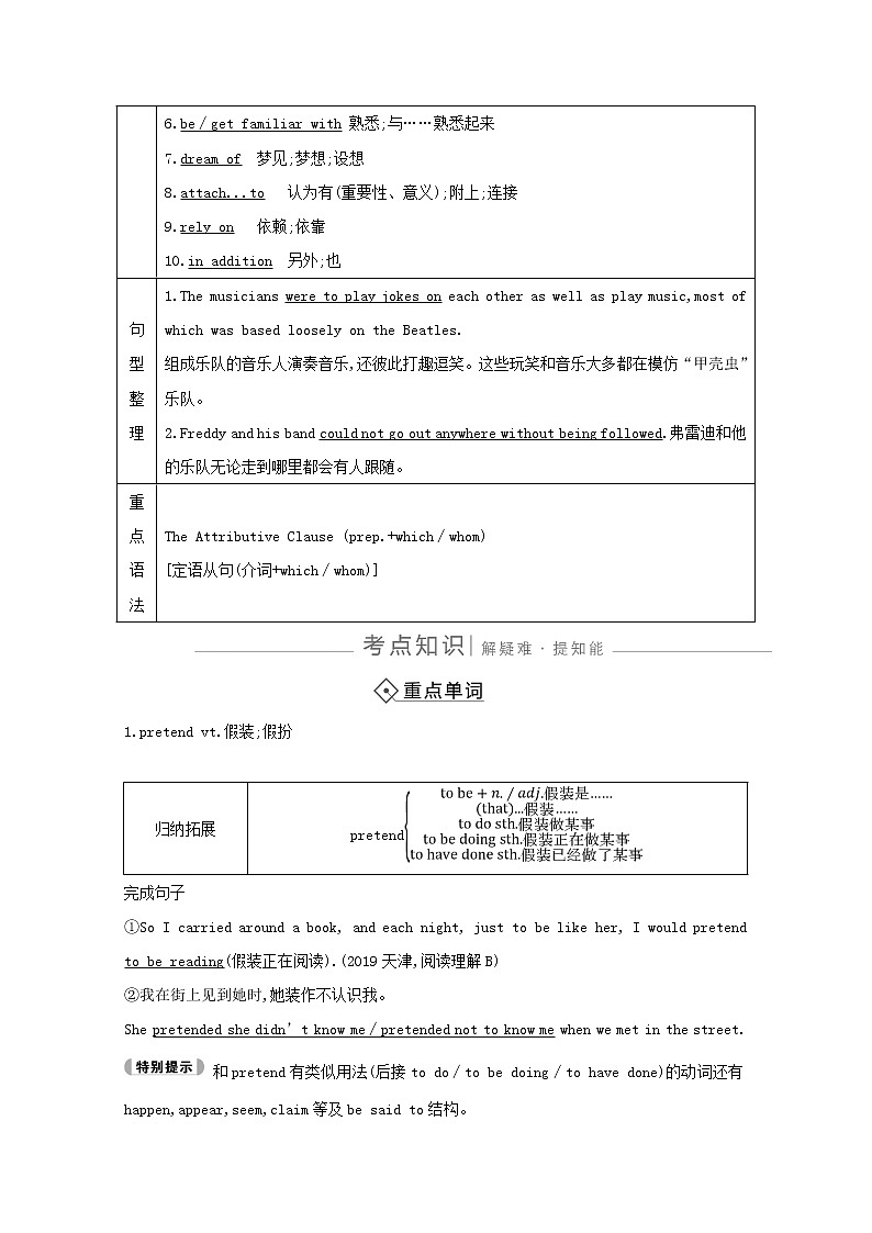 2021版高三英语人教版一轮复习讲义：必修二Unit5　Music第3页