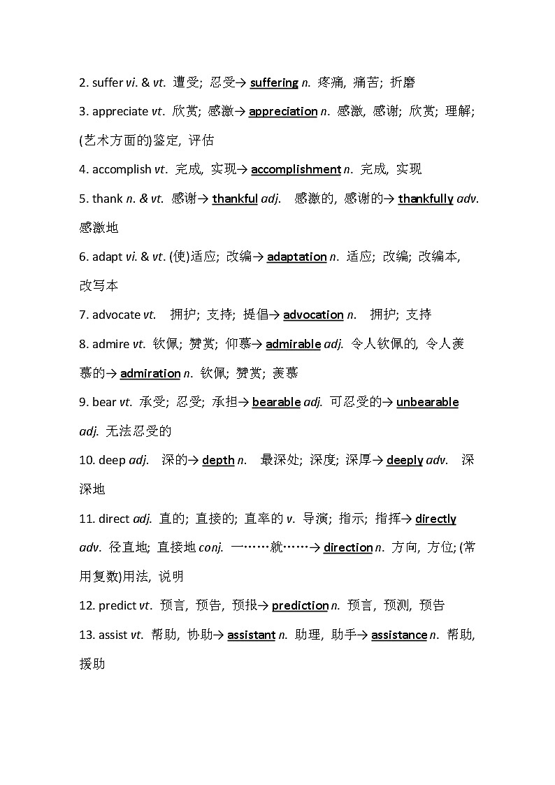 2021版高考英语新课程译林版一轮复习核心知识自查学案：选修6Unit2　Whatishappinesstoyou02