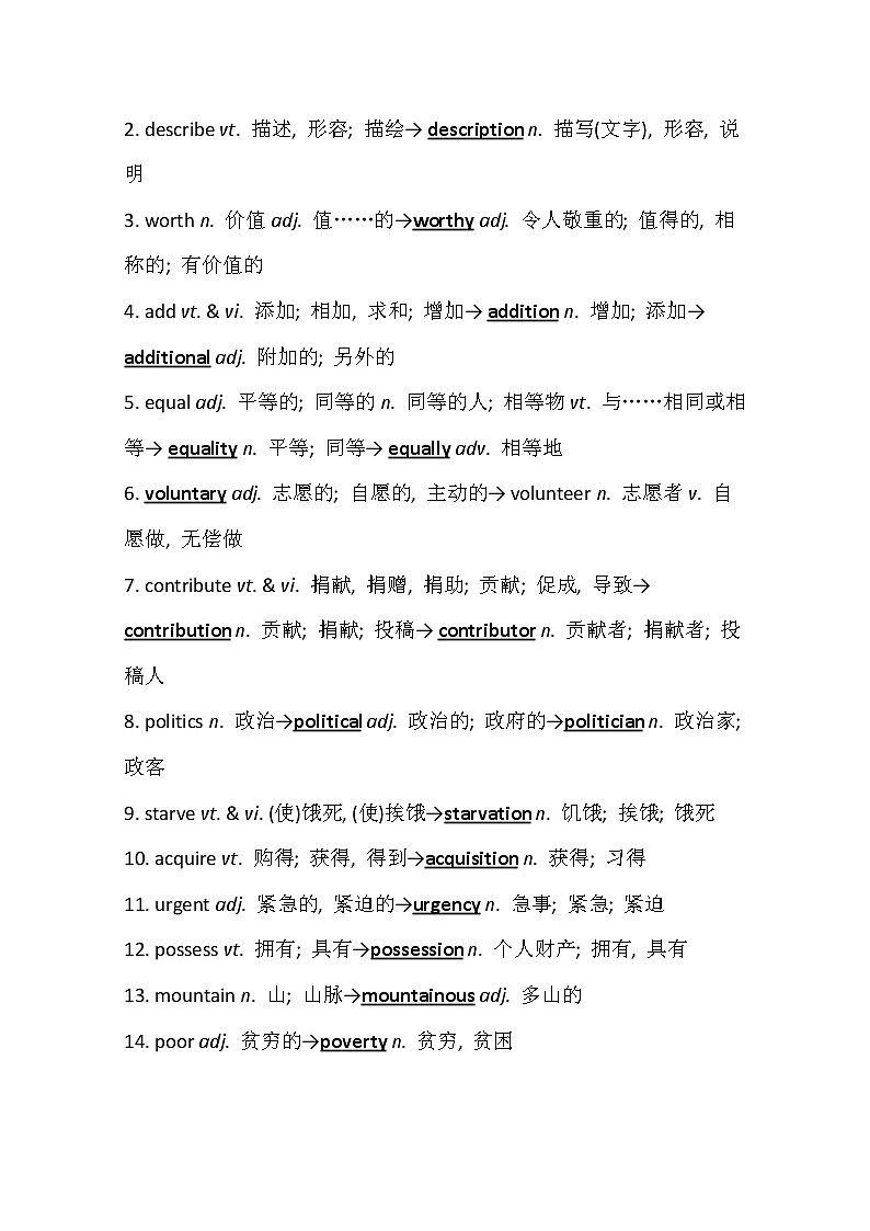 2021版高考英语新课程译林版一轮复习核心知识自查学案：选修6Unit4　Helpingpeoplearoundtheworld02