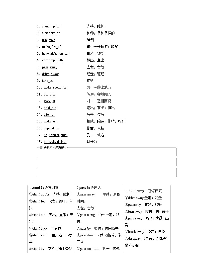 2021版高考英语（译林版）一轮复习基础考点聚焦学案：选修6Unit1　Laughterisgoodforyou03