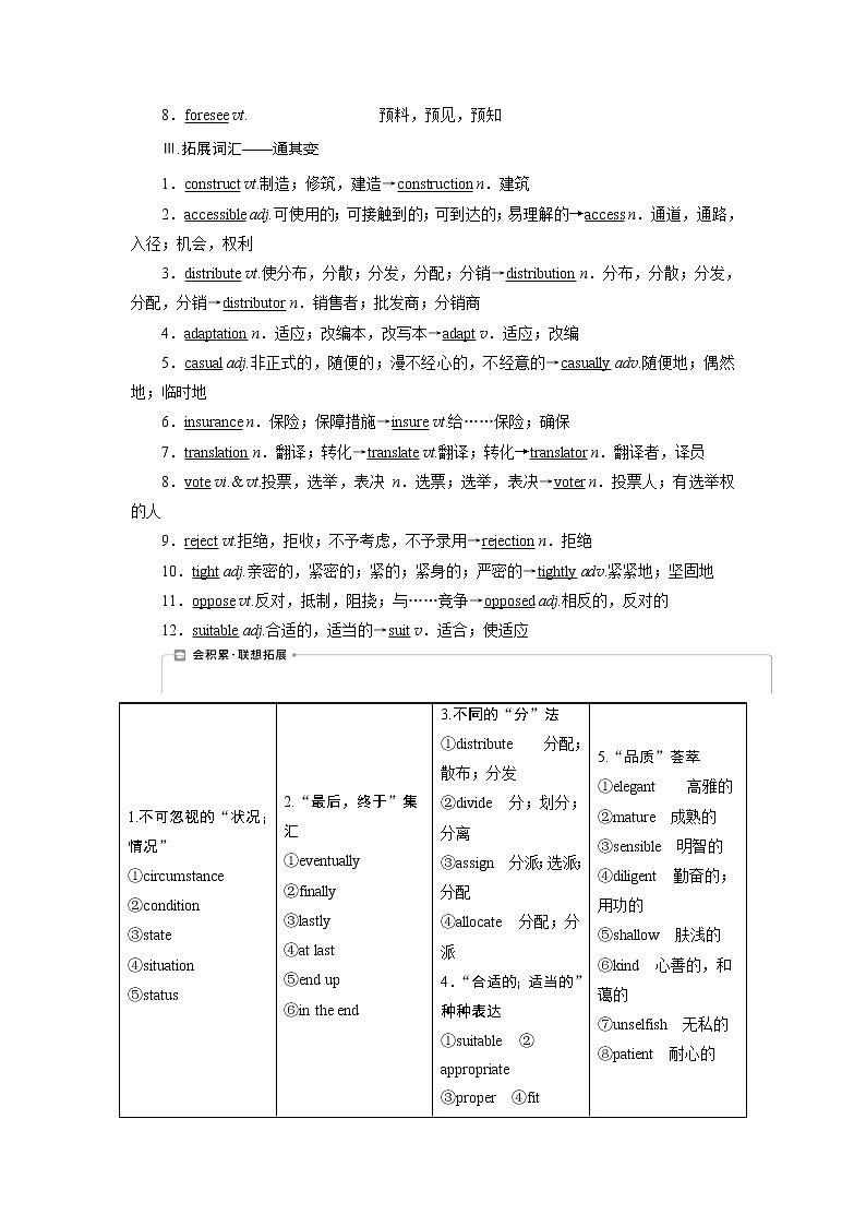 2021版高考英语（译林版）一轮复习基础考点聚焦学案：选修7Unit1　Livingwithtechnology02