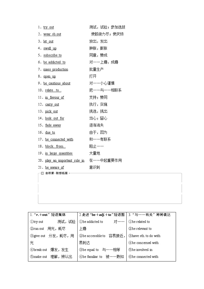 2021版高考英语（译林版）一轮复习基础考点聚焦学案：选修7Unit2　Fitforlife03