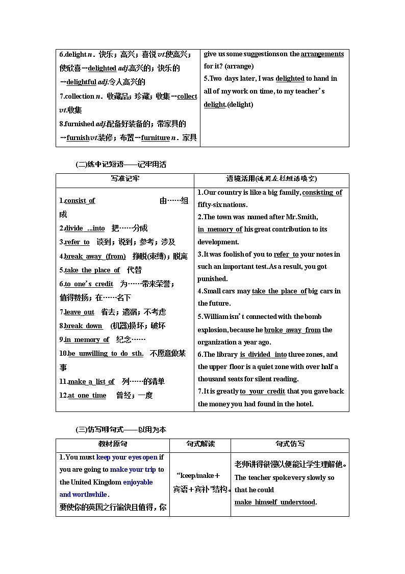 2020高考英语新创新大一轮复习人教全国版讲义：必修5Unit2TheUnitedKingdom第2页