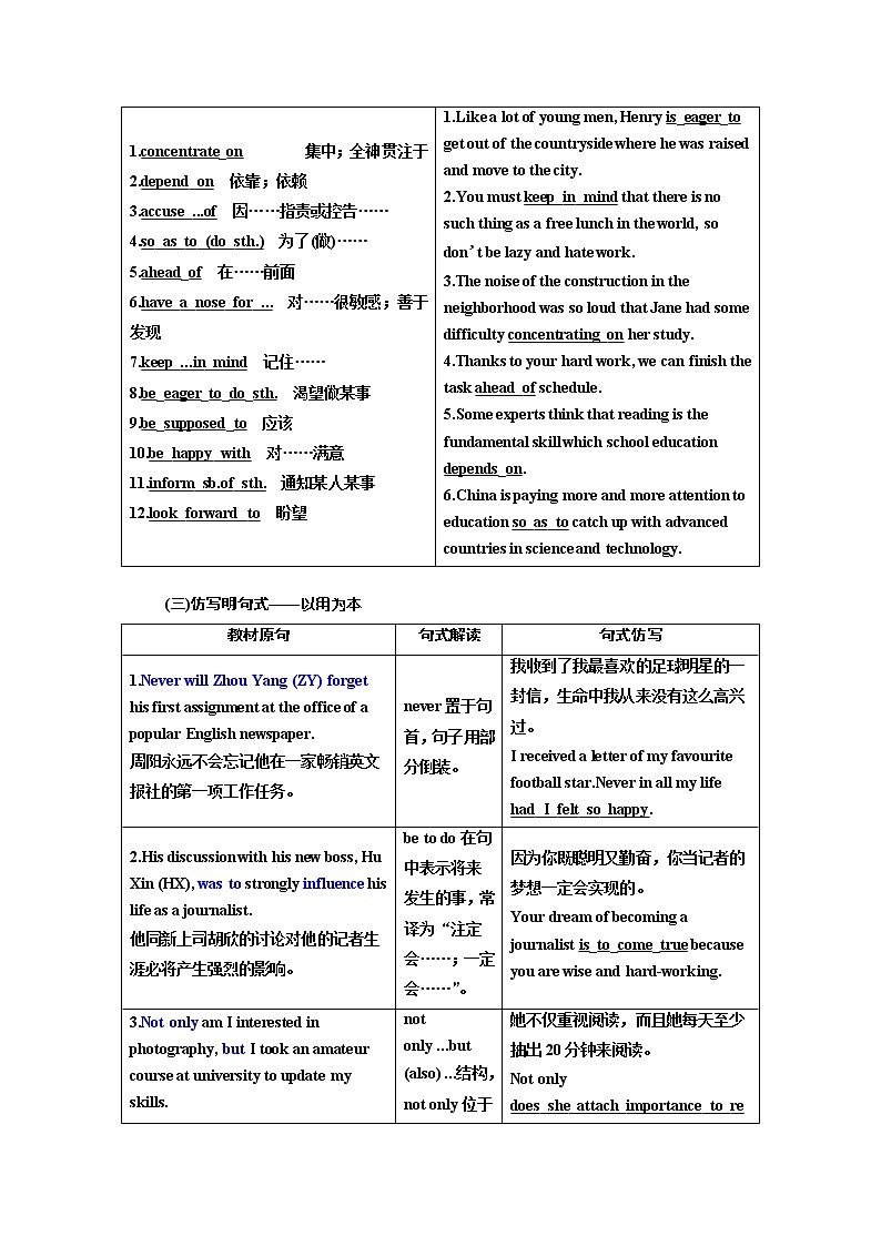 2020高考英语新创新大一轮复习人教全国版讲义：必修5Unit4Makingthenews第3页