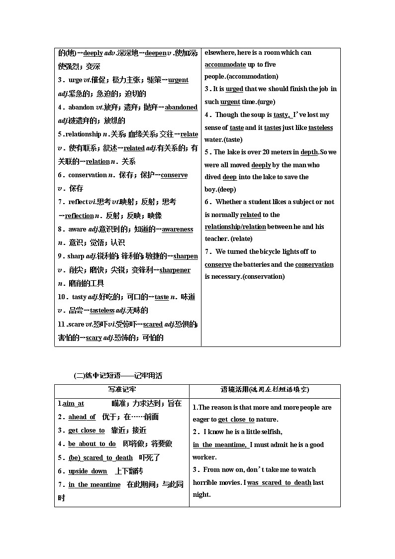 2020高考英语新创新大一轮复习人教全国版讲义：选修7Unit3Underthesea02