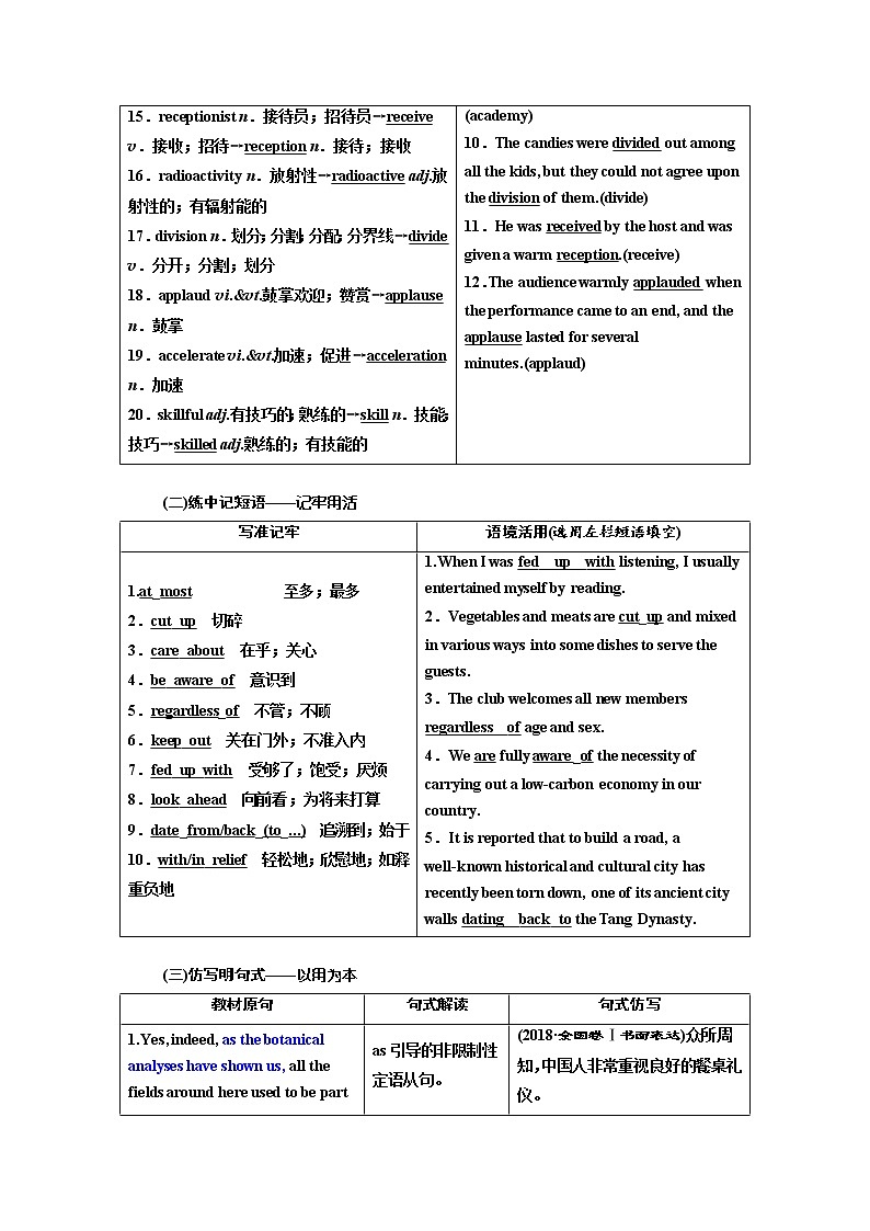 2020高考英语新创新大一轮复习人教全国版讲义：选修8Unit5Meetingyourancestors03