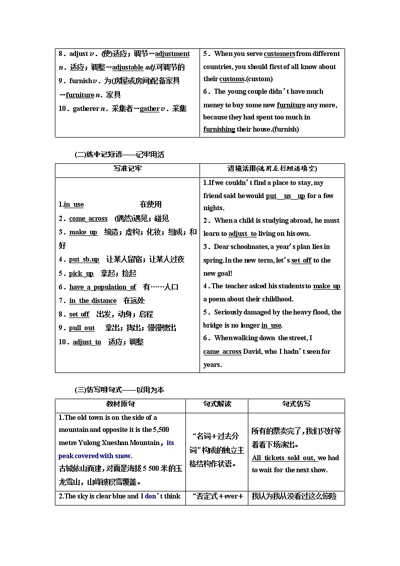 2020高考英语新增分方案大一轮复习外研新课改省份专用讲义：选修7Module5EthnicCulture02