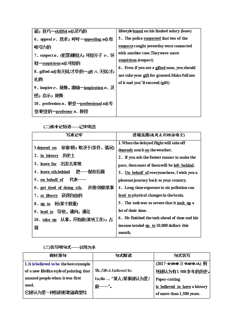 2020高考英语新增分方案大一轮复习外研新课改省份专用讲义：选修8Module2TheRenaissance02