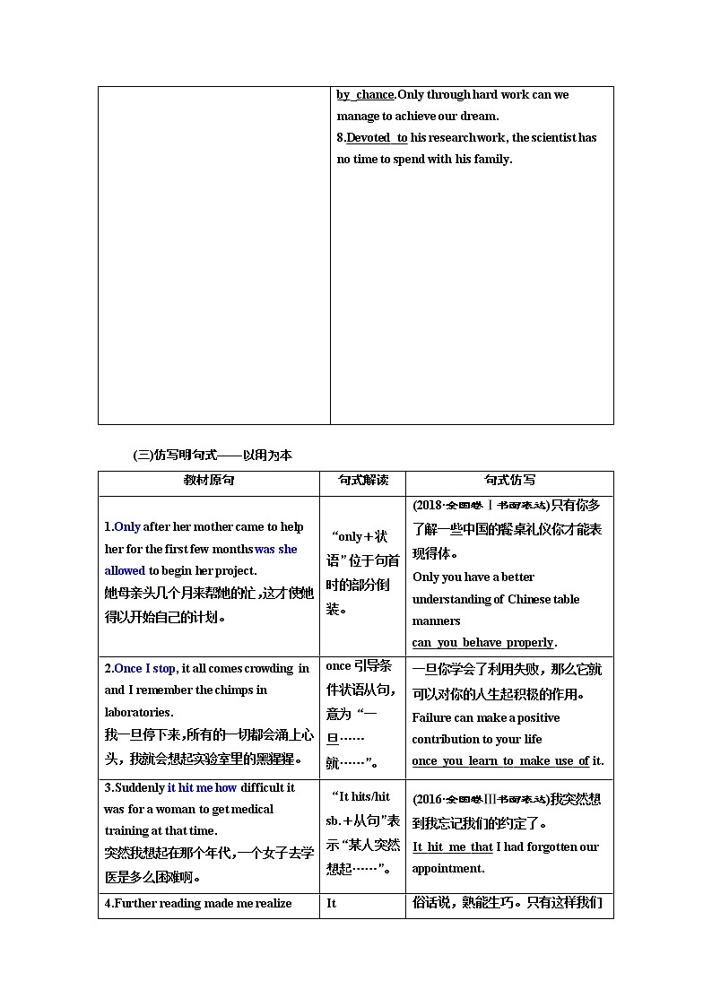 2020高考英语新增分方案大一轮人教新课改省份专用讲义：必修4Unit1Womenofachievement03
