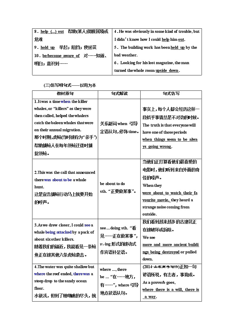 2020高考英语新增分方案大一轮人教新课改省份专用讲义：选修7Unit3Underthesea03