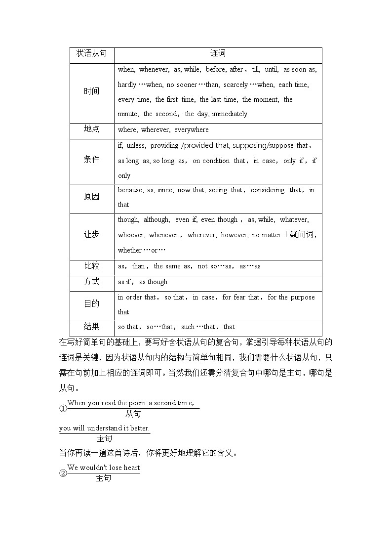 2020新课标高考牛津版英语第一轮总复习讲义：第3部分第一节第四讲　并列句和状语从句的写作第3页