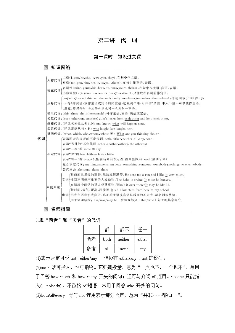 2019版英语高三一轮复习系列人教学案导学版文档：第二部分基础保分篇第二讲01
