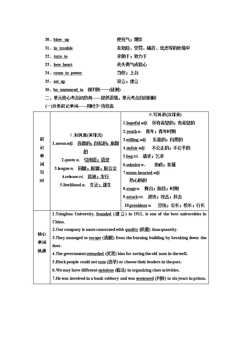 2020版一轮复习英语人教·浙江专版学案：必修1Unit5NelsonMandela03