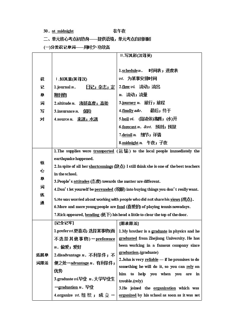 2020版一轮复习英语人教·浙江专版学案：必修1Unit3Traveljournal03