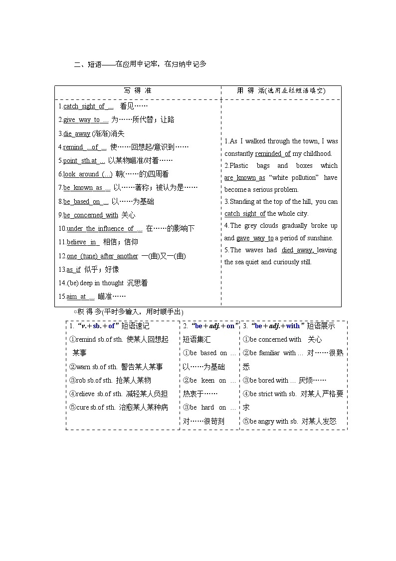 2020版高考英语新设计一轮复习重大版讲义：必修2Unit3PowerfulMusic03