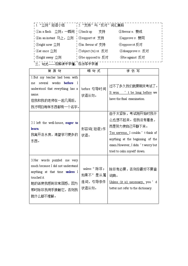 2020版高考英语新设计一轮复习重大版讲义：必修3Unit1HopeandLove03