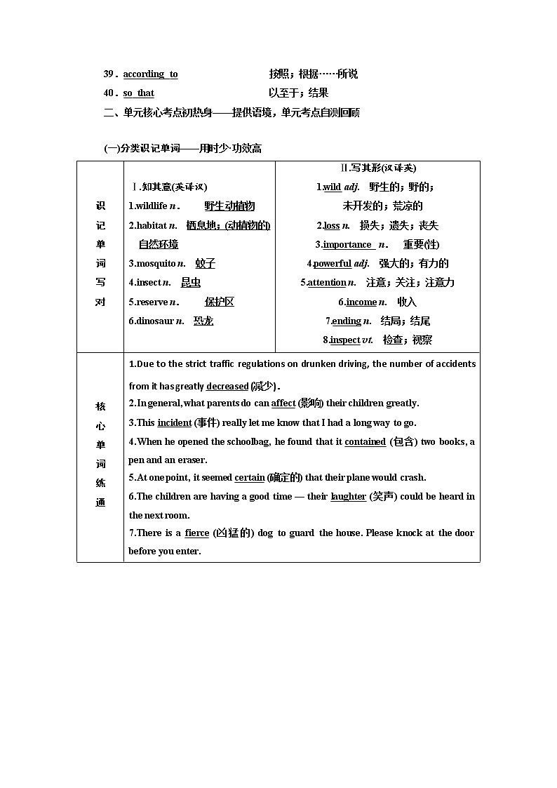 2020版高考英语新设计一轮复习人教浙江专版讲义：必修2Unit4Wildlifeprotection第3页