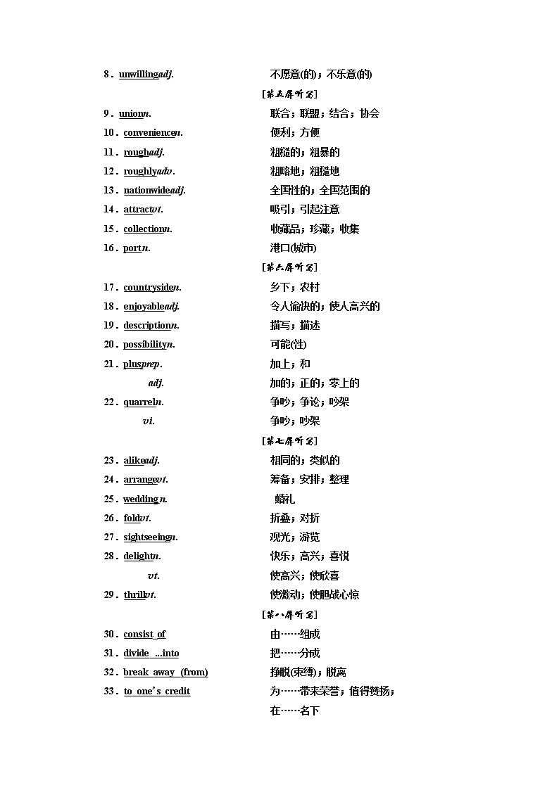2020版高考英语新设计一轮复习人教浙江专版讲义：必修5Unit2TheUnitedKingdom第2页