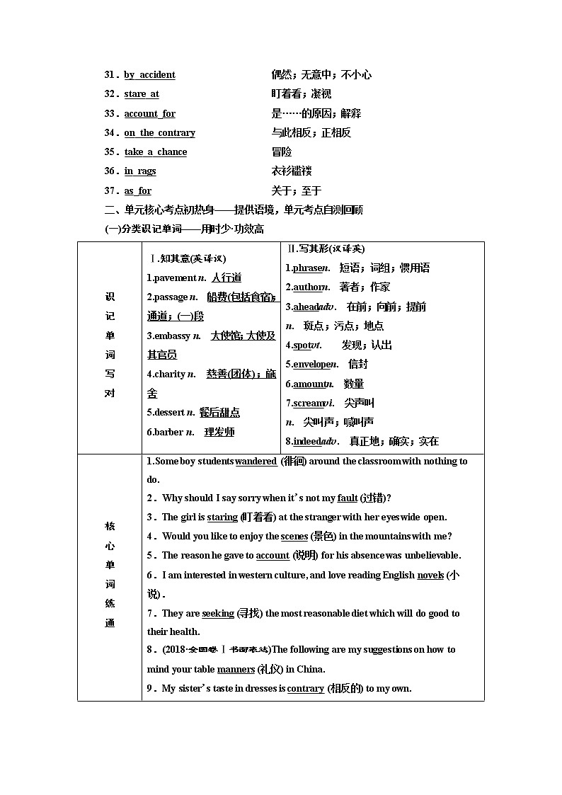 2020版高考英语新设计一轮复习人教浙江专版讲义：必修3Unit3TheMillionPoundBankNote03