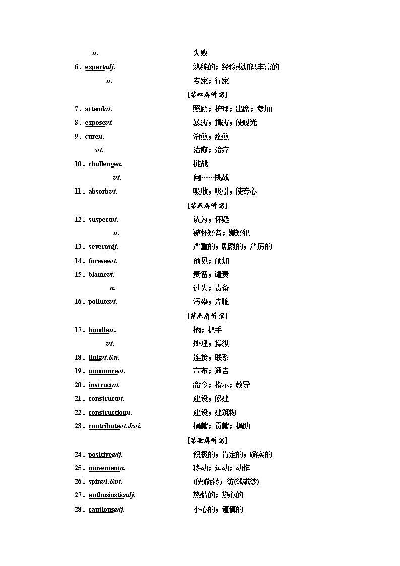 2020版高考英语新设计一轮复习人教浙江专版讲义：必修5Unit1　Greatscientists02