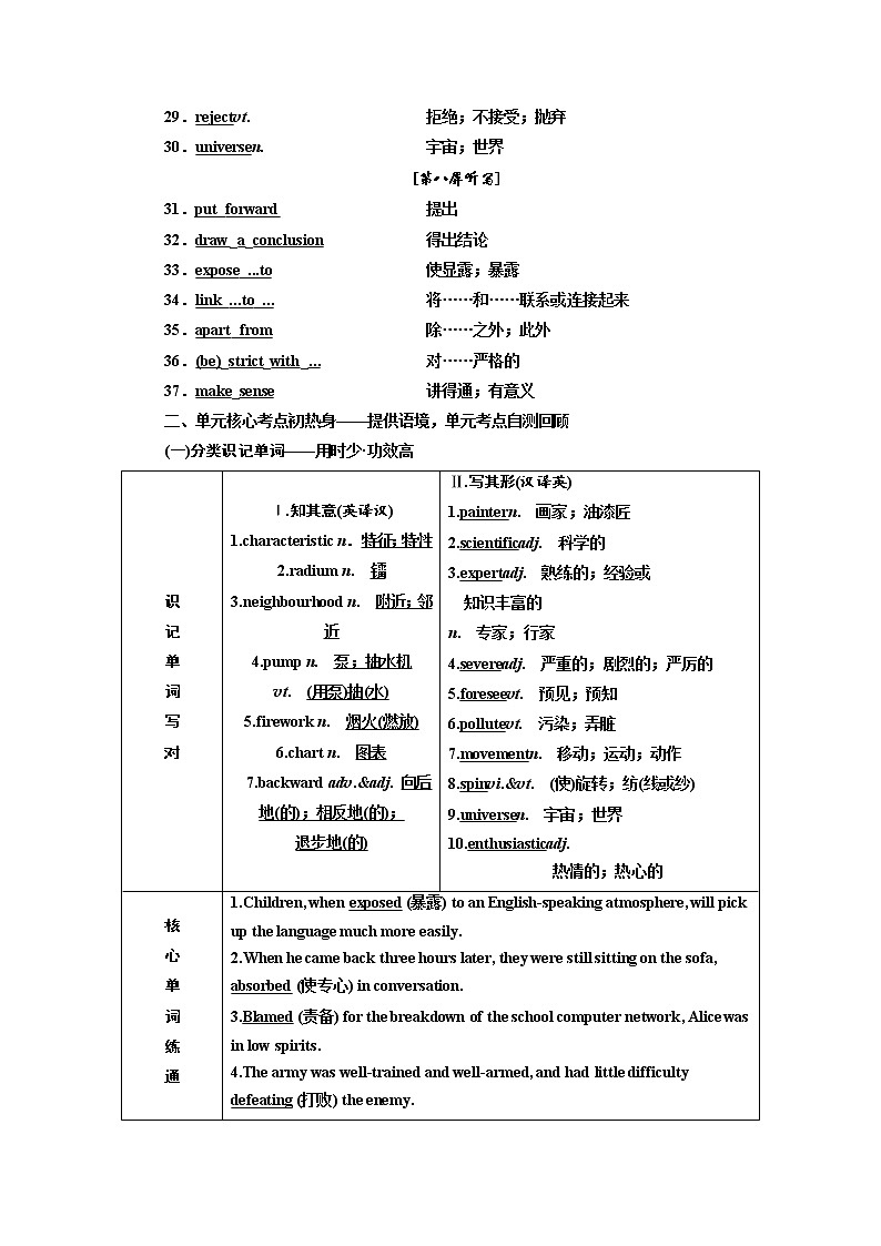2020版高考英语新设计一轮复习人教浙江专版讲义：必修5Unit1　Greatscientists03