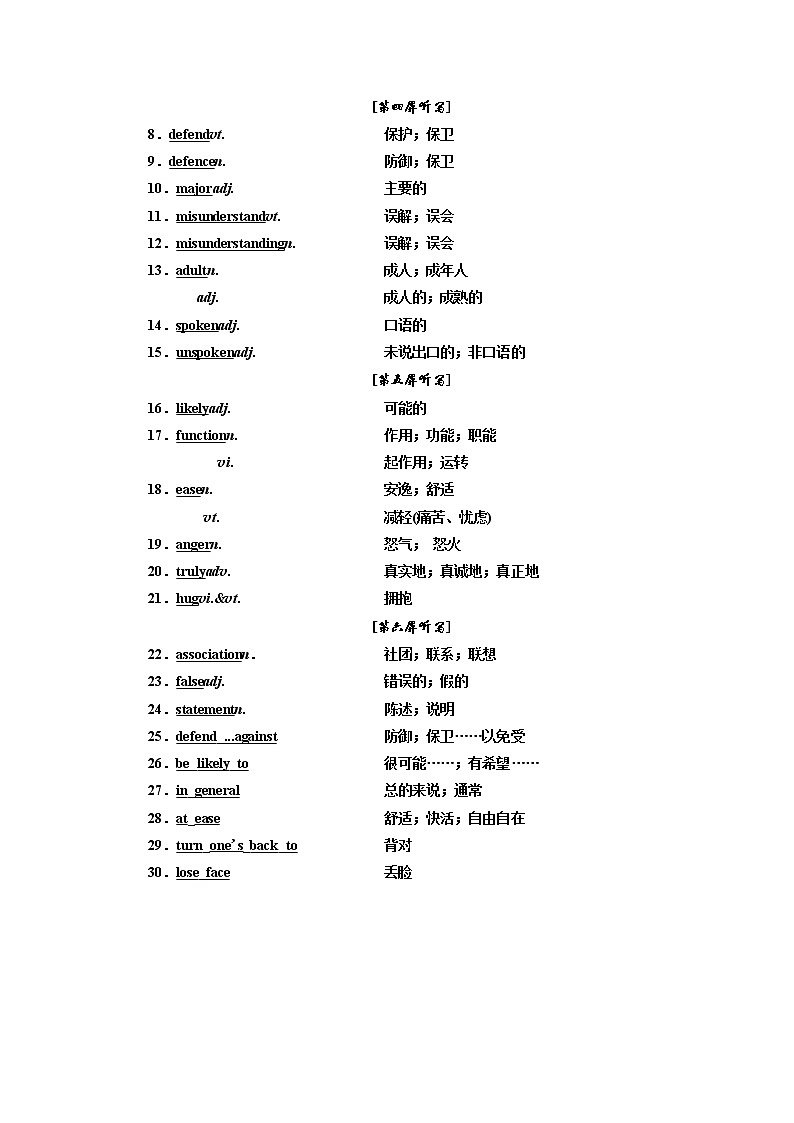 2020版高考英语新设计一轮复习人教浙江专版讲义：必修4Unit4Bodylanguage第2页