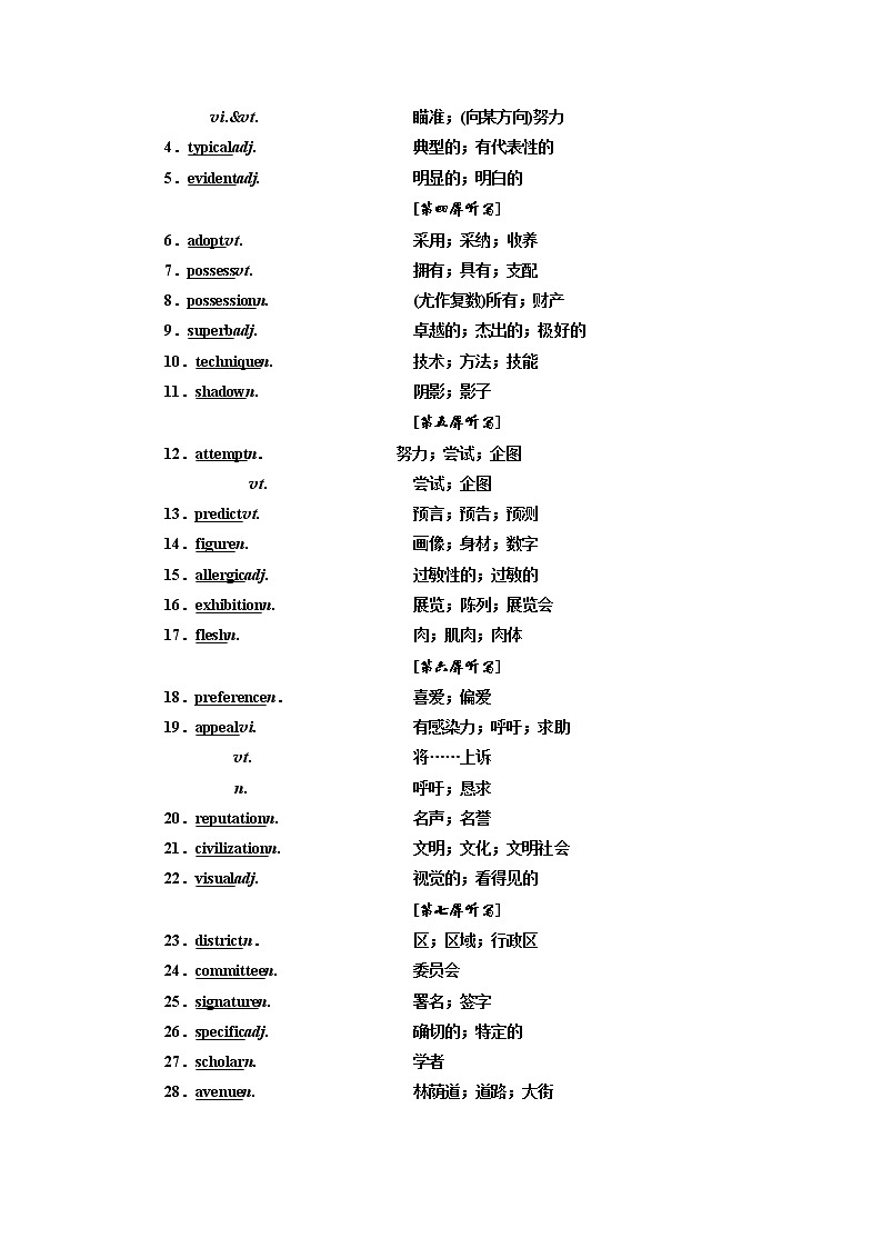 2020版高考英语新设计一轮复习人教浙江专版讲义：选修6Unit1　Art02