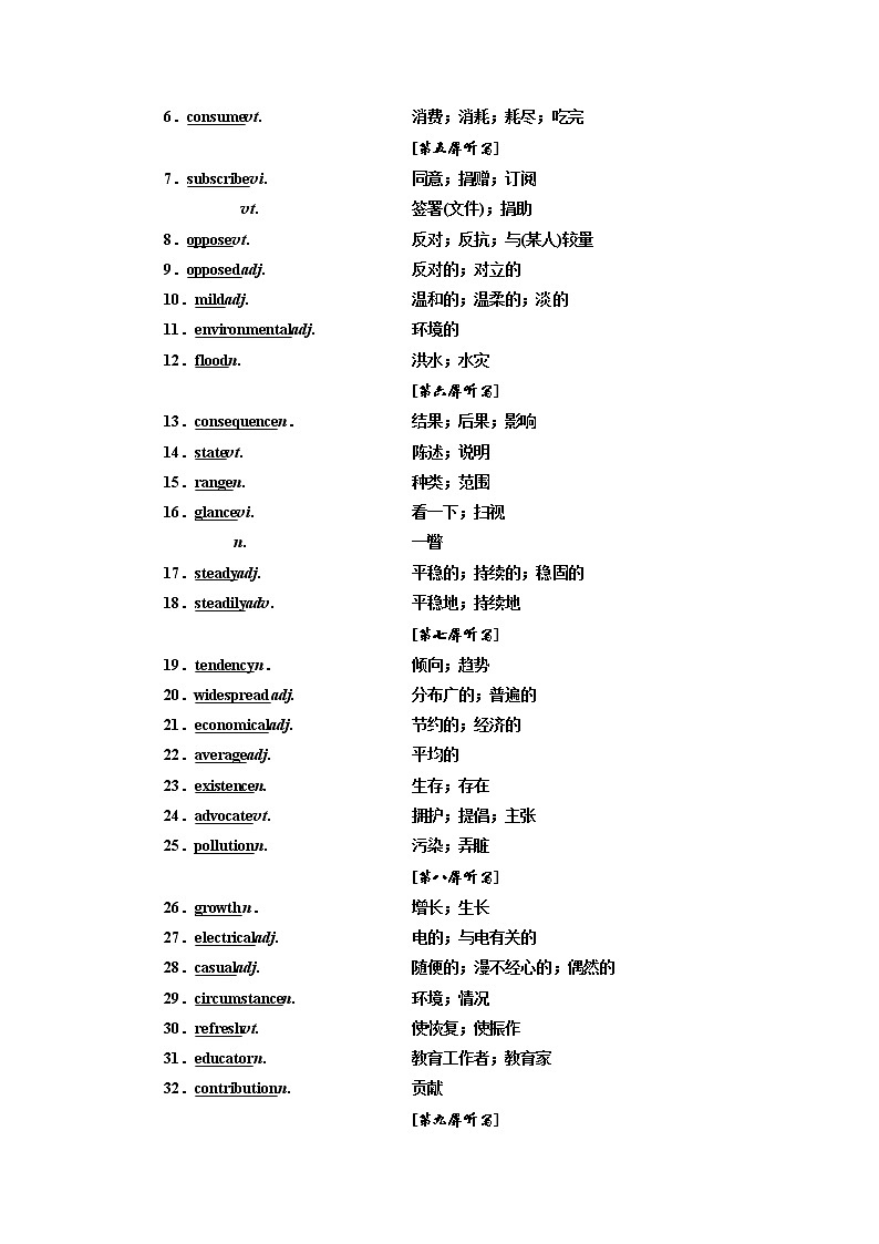 2020版高考英语新设计一轮复习人教浙江专版讲义：选修6Unit4Globalwarming第2页