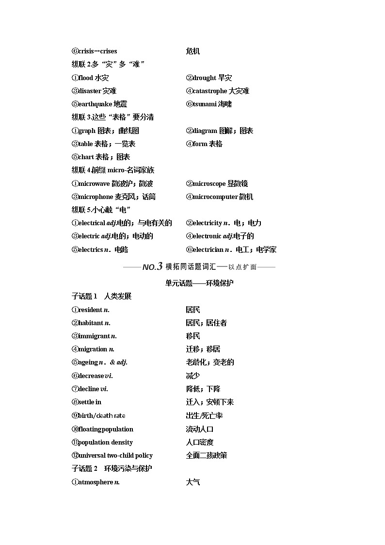 2020版高考英语新设计一轮复习人教全国版讲义：选修6Unit4Globalwarming03