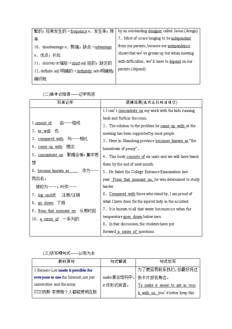 2020版高考英语新创新一轮复习外研版讲义：必修1Module6TheInternetandTelecommunications02