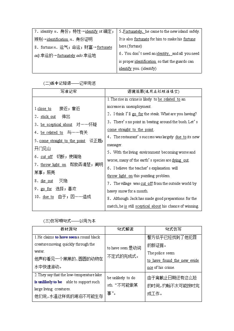 2020版高考英语新创新一轮复习外研版讲义：必修4Module6UnexplainedMysteriesoftheNaturalWorld02
