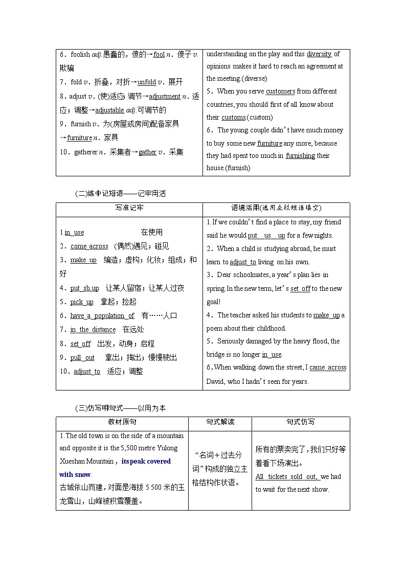 2020版高考英语新创新一轮复习外研版讲义：选修7Module5EthnicCulture第2页