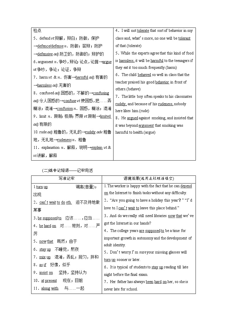 2020版高考英语新创新一轮复习译林版讲义：必修1Unit2Growingpains第2页