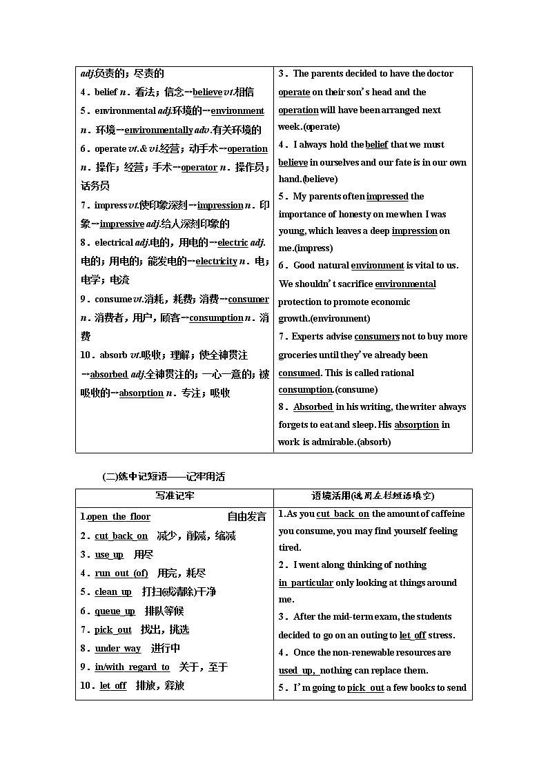 2020版高考英语新创新一轮复习译林版讲义：必修5Unit2Theenvironment02