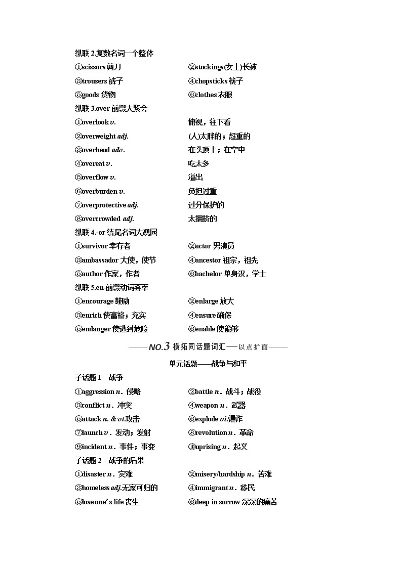 2020版高考一轮复习英语新课改外研版学案：选修6Module6WarandPeace03