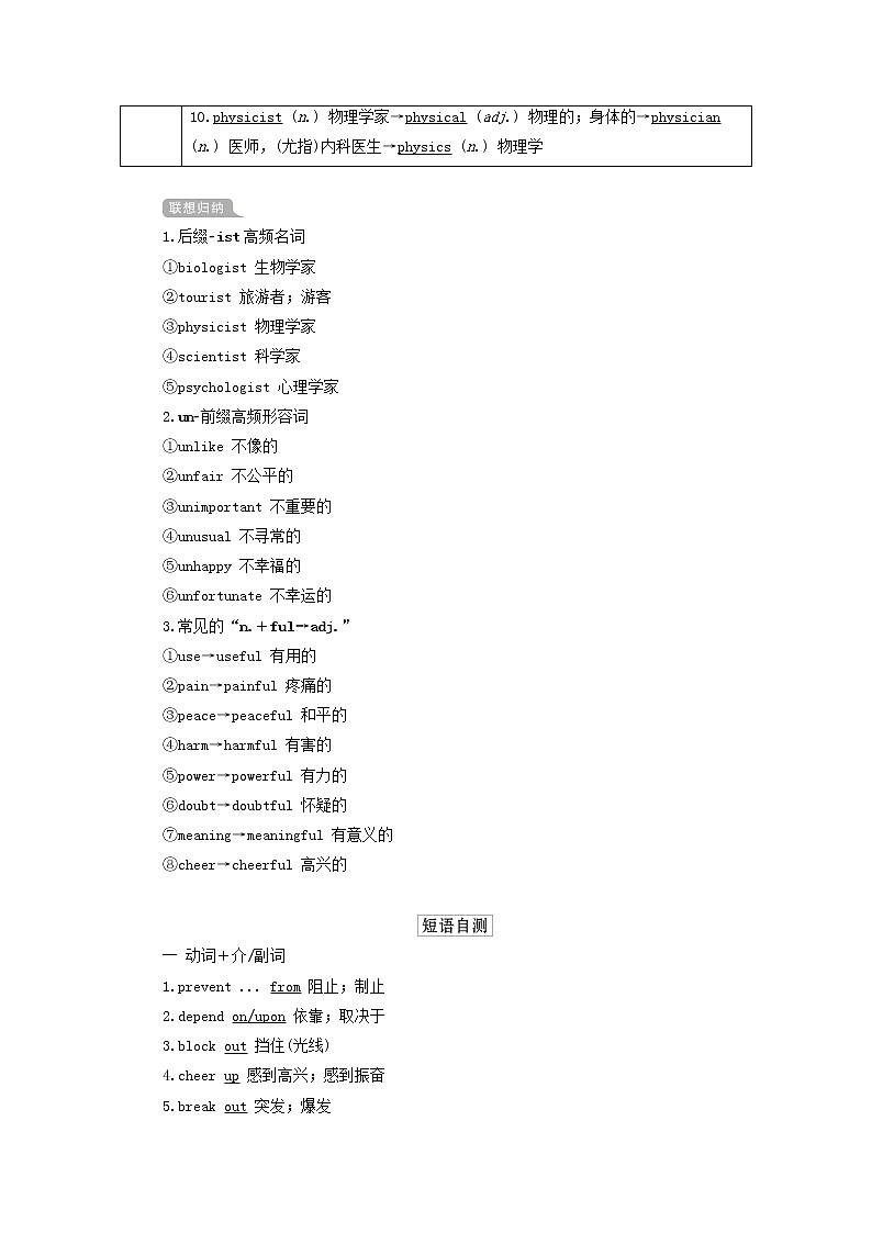 2021届高考一轮复习梳理点拨学案：人教版必修3Unit4Astronomythescienceofthestars02