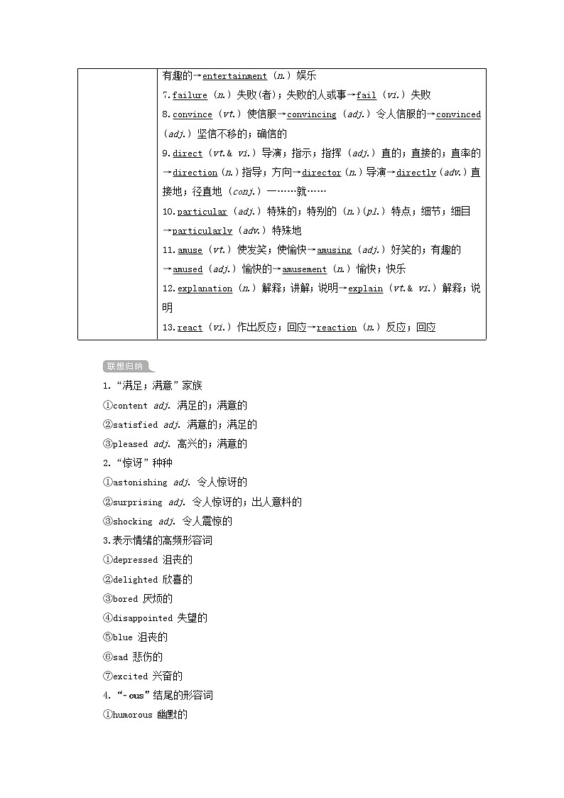 2021届高考一轮复习梳理点拨学案：人教版必修4Unit3AtasteofEnglishhumour02