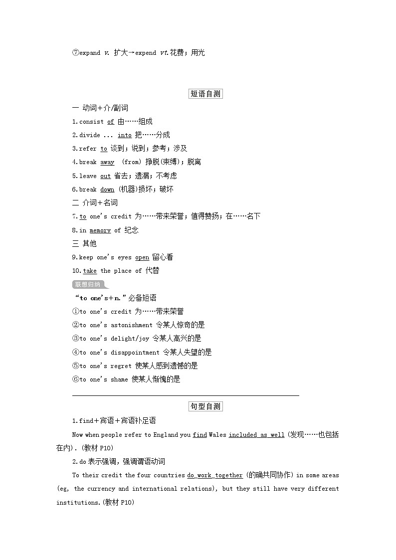2021届高考一轮复习梳理点拨学案：人教版必修5Unit2TheUnitedKingdom03