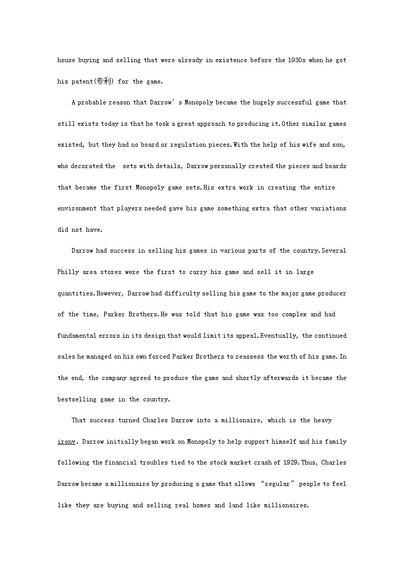 2019高考英语一轮复习阅读理解选练7（含解析）第3页