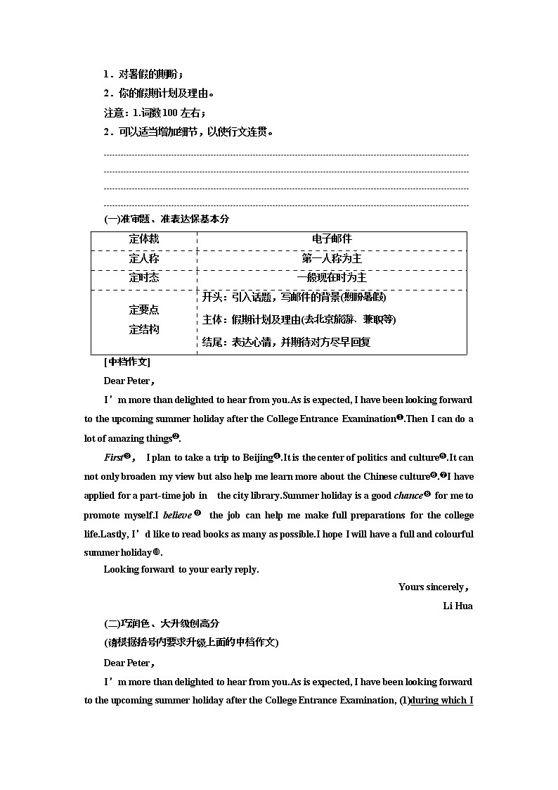 2019版二轮复习英语练酷版练习：专题六 应用文写作常见8大文体（一）(含解析)02
