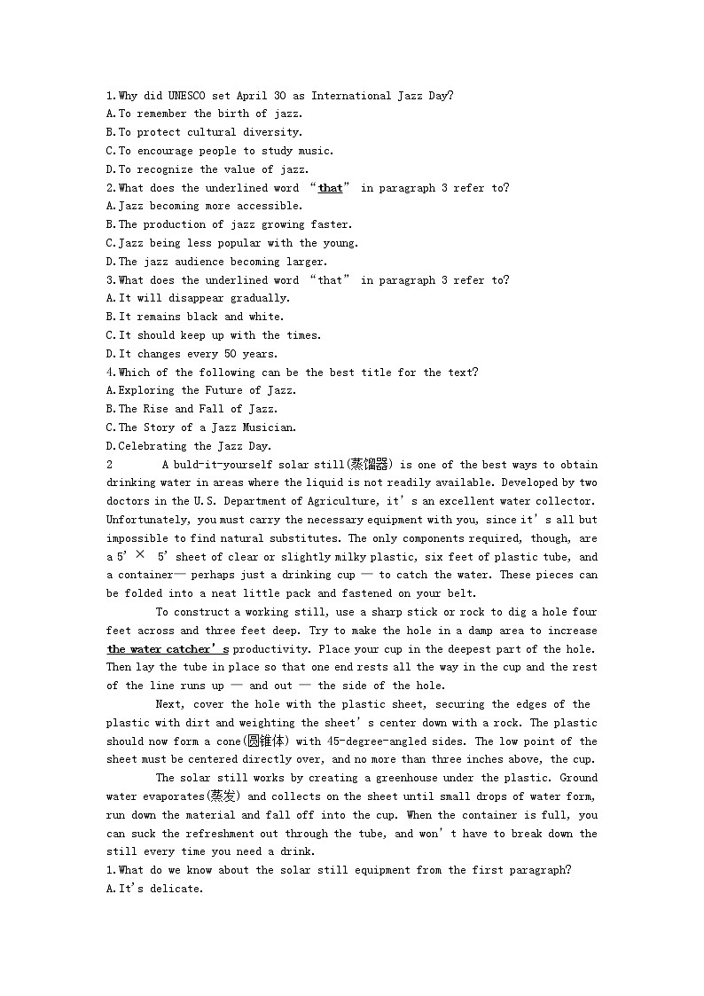 2019届高考英语二轮复习专题强化卷：专题02 阅读理解说明类(含解析)第2页