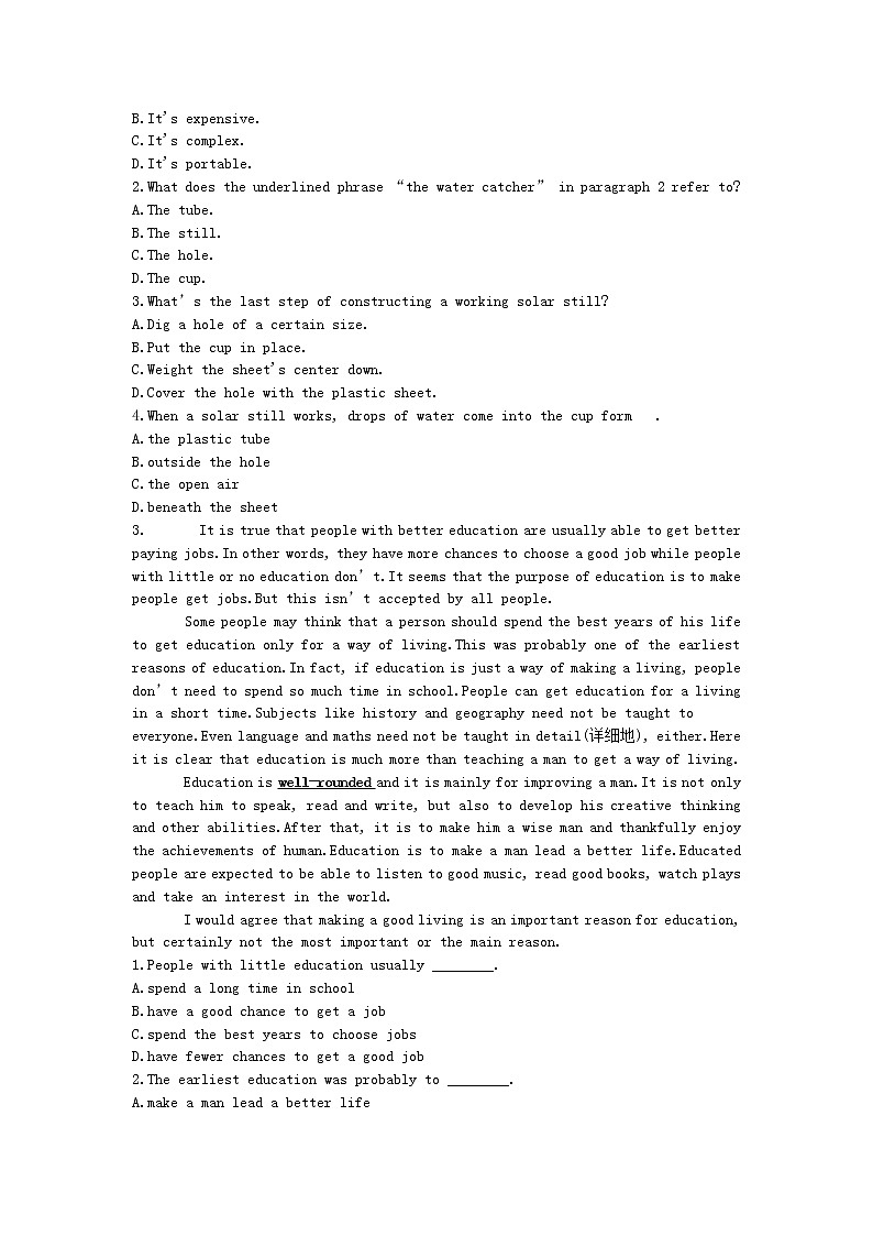 2019届高考英语二轮复习专题强化卷：专题02 阅读理解说明类(含解析)第3页