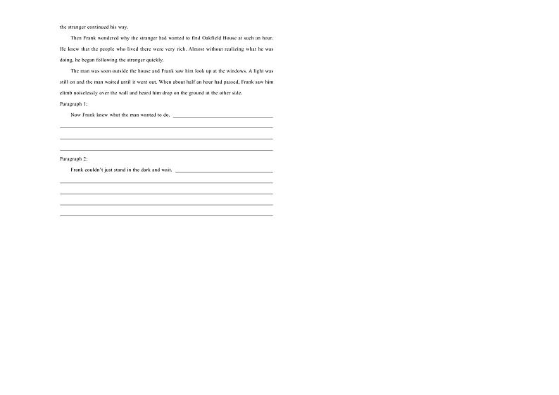 2021学年高一必修2 Unit2 The Olympic Games 精品单元模拟试卷  英语（一）   学生版03