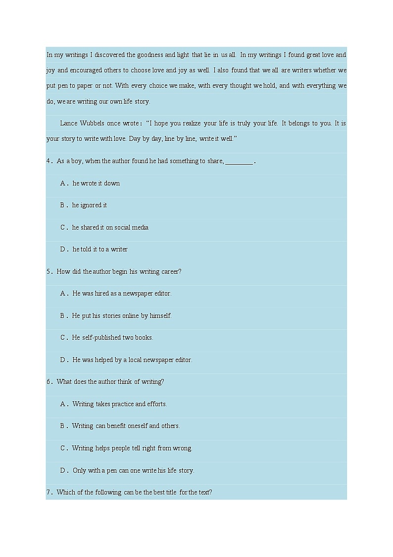 2021高考英语冲刺卷08（含解析）03